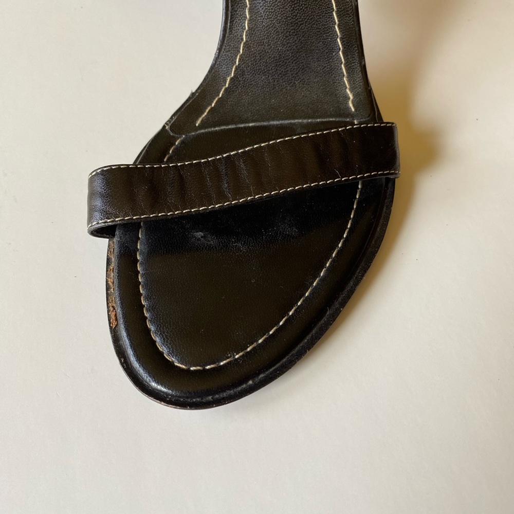 Franco Sarto - Lady black leather sandals, Size: 8 - Picture 2 of 9